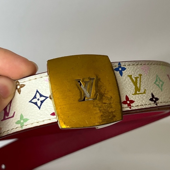 ✨✨✨✨ SOLD ✨✨✨✨ Louis Vuitton Authentic RARE Takashi Murakami Multicolor Belt - Picture 3 of 9